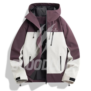 Veste coupe-vent noire à manches longues imprimée pour homme BLOODLINE, vêtements d'extérieur pour l'hiver - Product Image 2