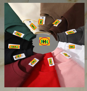 T-shirt personnalisé en coton épais 300 g/m² 100 % coton, coupe oversize, streetwear, unisexe, basique, BD - Product Image 1