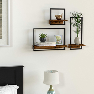 Ensemble d'étagères murales suspendues, 2 étagères flottantes modernes pour salon, chambre, cuisine, bureau, salle d'étude, décoration intérieure, rangement - Product Image 4