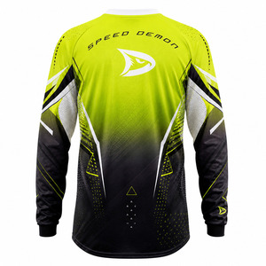 เสื้อเจอร์ซีย์มอเตอร์ครอสแบบสั่งทำ OEM แขนยาว พิมพ์ลายแบบ Sublimation เสื้อแข่ง MX ระบายอากาศได้ดี ผลิตจากโพลีเอสเตอร์ไมโครเมช สำหรับรถวิบาก - Product Image 3