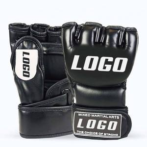 ถุงมือ MMA แบบ OEM พร้อมที่รัดข้อมือ ถุงมือต่อสู้แบบเปิดฝ่ามือ สำหรับฝึกซ้อม BJJ UFC สไตล์มวย ขายส่งถุงมือ MMA - Product Image 4