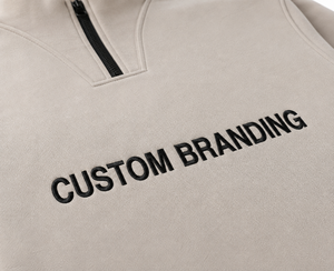 OEM and ODM Custom Logo <b>Men</b>’s Oversized Quarter Zip Hoodie Heavyweight Fleece <b>Pullover</b> Sweatshirt OEM Private Label Streetwear - Product Image 2