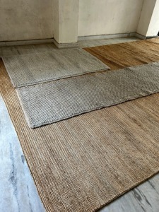 Solid Color Braided Jute Area <b>Rug</b> Rectangle Modern <b>Flat</b> Pile Non-Slip Hallway Home Use Spot Clean Thin 0.2-0.4 in - Product Image 5