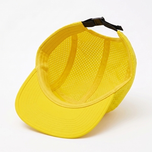 Gorra Deportiva INJAE Amarillo Brillante, 5 Paneles, Transpirable, Impermeable, de Nailon, con Logotipo Bordado Personalizado, Unisex, para Actividades al Aire Libre - Product Image 5