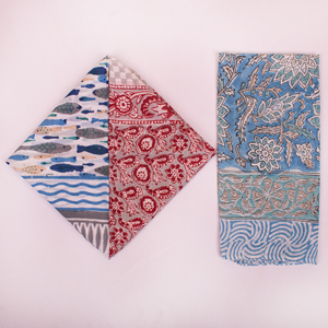 Pañuelo Cuadrado de Algodón con Diseño Paisley de Craftjaipur Rajasthan, Estampado a Mano, Unisex, Accesorio de Moda para Playa de Verano, Bandana Artesanal - Product Image 3