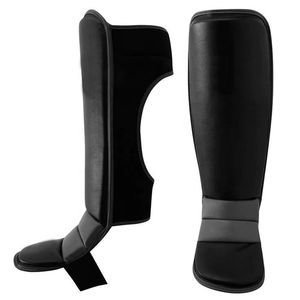 Protectores de Espinilleras Ligeros y Duraderos en Oferta, Protectores de Cuero para Entrenamiento de MMA, Equipo de Protección para Artes Marciales y Boxeo - Product Image 3