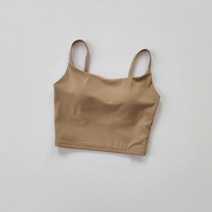 Sujetador deportivo tipo top pequeño con tirantes, integrado y con realce, para mujer, con espalda bonita, para entrenamiento y fitness, ideal para verano. - Product Image 3