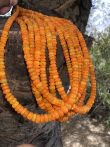 Orange <b>Opal</b> Beads Strand, Orange <b>Opal</b> Rondelle beads,3.5 to 4.5 mm <b>Opal</b> beads Fire <b>Opal</b> Beads <b>Necklace</b>, Beaded Jewelry - Product Image 4