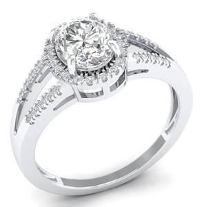 Anillo de Compromiso REYES con Moissanita Ovalada de 1.38Ct, Plata de Ley 925, Oro de 18K, Joyería Fina para Bodas, Aniversarios y Fiestas - Product Image 2