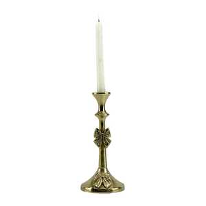 Luster Aluminum Handmade Eco-Friendly Durable Candlestick <b>Holder</b> with <b>Bow</b> Design for Religious Activities - Product Image 2