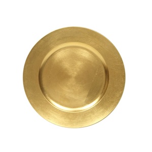 Assiette de Présentation Dorée au Design Moderne, Couleur Unie Polie, Faite à la Main, pour Fêtes et Mariages - Product Image 5