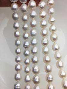 Perles de riz blanc d'eau douce 10-11mm en vrac pour la fabrication de bijoux, vente en gros, surface lisse - Product Image 4