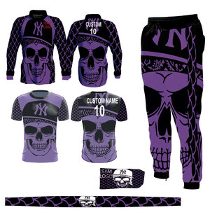 Ensemble personnalisé de vêtements de paintball avec sublimation intégrale : maillot à manches longues, maillot à manches courtes, pantalon de jogging, masque facial et bandeau pour équipe - Product Image 1