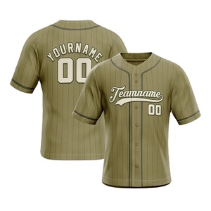 Camiseta informal de manga corta con botones para hombre, camiseta de béisbol y softbol personalizable personalizada, ropa deportiva - Product Image 1