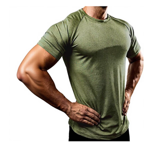 Camiseta Deportiva Personalizada para Hombre, Jersey Brillante, Color Sólido, Cuello Redondo, Manga Corta, Ropa Deportiva Transpirable, Informal y Atlética - Product Image 5