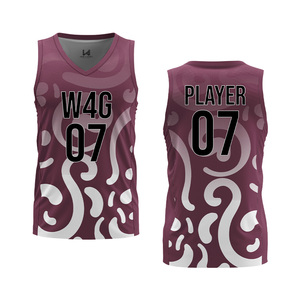 Personalized Anti Bacterial Sleeveless Basketball Jerseys Unisex Breathable Sublimation Printed Quick Dry 100% Polyester - Product Image 1