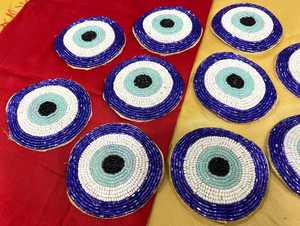 Handmade Crystal Evil Eye Beads Wind Chime Premium Quality Protective Lucky Charm Key Ring <b>Bags</b> Cars <b>Gifts</b> Home Decoration Feng - Product Image 5