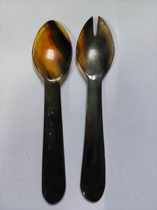 Cucharas Vintage de Cuerno de Búfalo con Mango Largo, Acabado Espejo, Utensilios Duraderos para Servir Té - Product Image 6