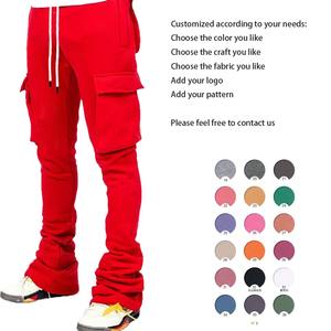 Pantalones Jogger Casuales para Hombre con Logotipo Personalizado, Lavado Ácido, Estilo Urbano, de Algodón y Felpa, con Bolsillos Laterales, Cintura Elástica - Product Image 4