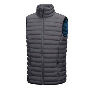 2026 Best <b>Men</b> Puffer Vest Stand Collar Zipper Closure Windproof Solid Color Casual Winter Outerwear 100% Polyester Fiber Filling - Product Image 5