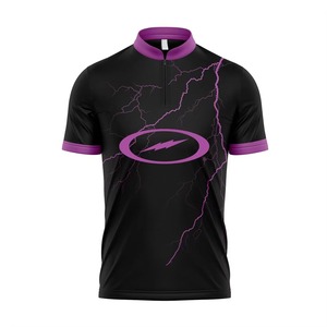 Custom Featuring Vibrant Designs Men's Bowling Jersey Shirt Wholesale 100% Polyester Zipper Sublimation <b>Dart</b> Shirt for Men's - Product Image 4