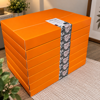 Boîte pliante en papier kraft personnalisée, vente en gros, boîte d'emballage pour vêtements, t-shirts, vêtements