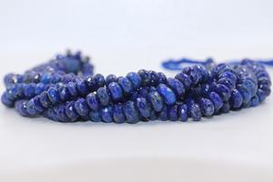 Perles Rondelles Facettées en Lapis Lazuli Naturel de Qualité AAA, 6-8mm, Fil de 13 Pouces, Certifiées pour la Fabrication de Bijoux, Pierre Précieuse à Taille Brillante - Product Image 4