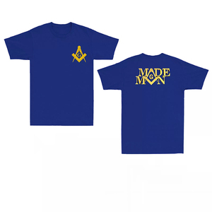 Camiseta Masónica Vintage para Hombre con Logotipo de Compás y Escuadra, Hecha a Medida, de Alta Calidad, de Manga Corta - Product Image 1