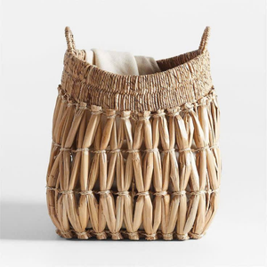 Vietnam Factory Wholesale Water Hyacinth <b>Basket</b> Eco Friendly Handmade Woven <b>Storage</b> <b>Baskets</b> For Home Decor Natural Fiber Bins - Product Image 2