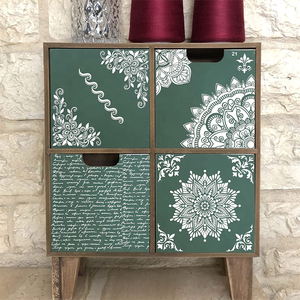Grand <span class=keywords><strong>pochoir</strong></span> Mandala Vintage, modèles d'écriture, réutilisable, bordure de plumes, pochoirs de meubles, 8 pièces - Product Image 2