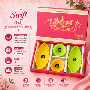 Juego de Cajas de Regalo de Vidrio y Plástico de Lujo con Impresión Personalizada, con Bolsa de Transporte, Juego de 6 Tazones para Recuerdos de Boda - Product Image 6