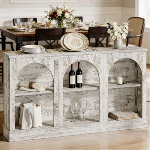 Large <b>Storage</b> Space <b>Console</b> Desk Entrance <b>Table</b> with <b>Storage</b> Cabinet Practical <b>Storage</b> Desk - Product Image 3