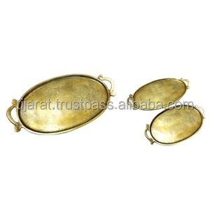 Modern Stylish Shape Decorative Aluminum <b>Tray</b> Custom Logo <b>Serving</b> <b>Tray</b> for Home Dining Table Recent Trend Metal <b>Serving</b> <b>Tray</b> - Product Image 1