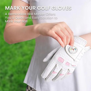 ถุงมือกอล์ฟหนังสังเคราะห์สีขาว ระบายอากาศได้ดี สำหรับผู้ชาย มือขวา ป้องกันการลื่น ปิดด้วยแถบตีนตุ๊กแก บรรจุภัณฑ์แบบถุงพลาสติก สำหรับกีฬากลางแจ้ง - Product Image 2