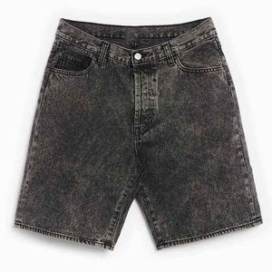 Pantalones Cortos de Mezclilla OEM para Hombre, Jeans de Moda de Verano, Ropa Casual Urbana, Lavado Vintage de Alta Calidad, Cómodos, Transpirables, de Pierna Recta, Corte Medio - Product Image 1