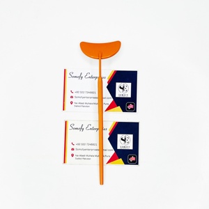 Miroirs à cils professionnels en acier inoxydable orange, écologiques, multifonctionnels, avec poignée confortable, outil de beauté pour cils - Product Image 5