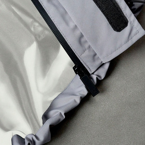 Veste à capuche unisexe en nylon et coton épais, style streetwear de créateur, personnalisable avec impression thermocollante et airbrushing, vente en gros - Product Image 4