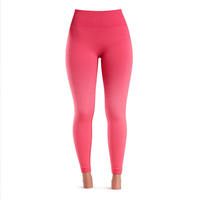 Leggings de yoga pour femmes, rose corail, taille haute, sans couture, respirants, anti-transpiration, 100% polyester, compression, entraînement, gym, personnalisés