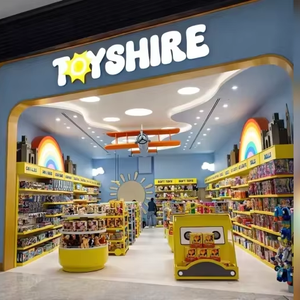 Modern Toy Store Interior Design Kids Retail Shop Decoration Smart Layout Organized Toy Displays Wall Shelves Racks - Product Image 1