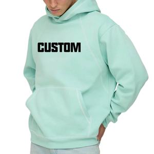 เสื้อฮู้ดผู้ชายสไตล์วินเทจใส่ได้240กรัมเสื้อสเวตเชิ้ตแบบปะติดสีพื้นย้อมสีเรียบระบายอากาศได้ป้องกันริ้วรอยออกแบบมาโดยโรงงาน - Product Image 1