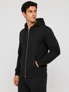 Mens zipper <b>hoodie</b> crafted with soft breathable fabric offering comfort warmth and a modern fit for daily casual streetwear use - Product Image 5