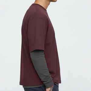 Camiseta de hombre de corte holgado a la moda, con estampado digital personalizado, de algodón, estilo urbano. - Product Image 4