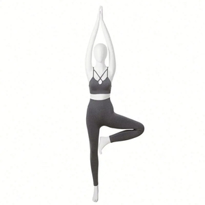 Conjunto de Yoga de Punto Elástico Personalizado, sin Costuras, con Diseño Jacquard, Ropa Deportiva y de Yoga, Sexy para Mujer - Product Image 1