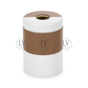 ถังขยะไม้ไผ่หลากสีพร้อมฝาปิด ถังขยะไม้ไผ่สำหรับใส่กระดาษ สำหรับโต๊ะทำงาน อุปกรณ์สำนักงานและของใช้ในบ้าน จากเวียดนาม - Product Image 6