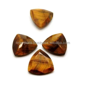 หินไทเกอร์อายสีน้ำตาลธรรมชาติแท้ขนาด 12 มม. ทรงสามเหลี่ยมเหลี่ยมเพชรพลอย สำหรับทำเครื่องประดับแฮนด์เมด - Product Image 3