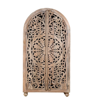 Armoire en bois de manguier pour chambre à coucher, avec porte en rotin simple et tiroirs, meuble de rangement moderne en bois pour chambre.