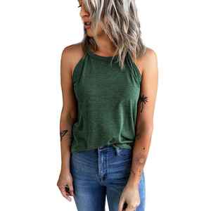 Camiseta sin mangas de punto ligera para mujer, camiseta informal de color sólido, de secado rápido y transpirable, 8 colores - Product Image 1