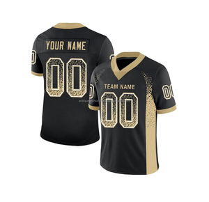 Maillot de football américain de haute qualité pour adultes, 100 % polyester, vente en gros, OEM, respirant, séchage rapide, 180 g, logo personnalisé devant/arrière, pas cher - Product Image 1