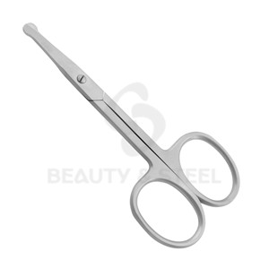 Ciseaux à cuticules professionnels de sécurité avec pointes arrondies et finition mate sablée pour les soins de manucure des peaux sensibles - Product Image 1