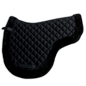 Almohadilla de montura de doma equina de algodón con ribete de visón de 18 mm, acolchado fino de espuma, ribete de cuero sintético y forro de malla transpirable. - Product Image 6